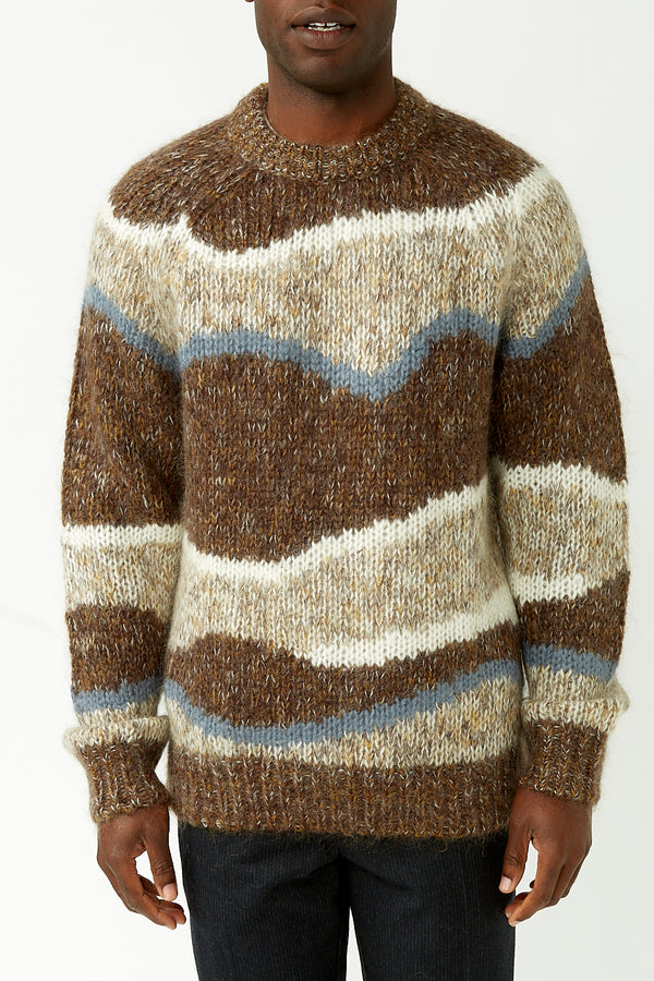 Brown Stripe Joseph Knit