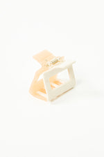 Peach and Beige Two Tone Hair Claw