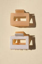 Peach and Beige Two Tone Hair Claw