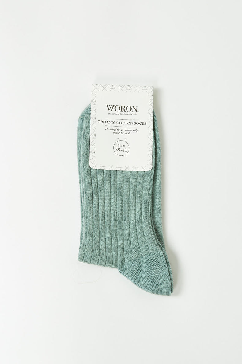 Aqua Green Organic Cotton Socks