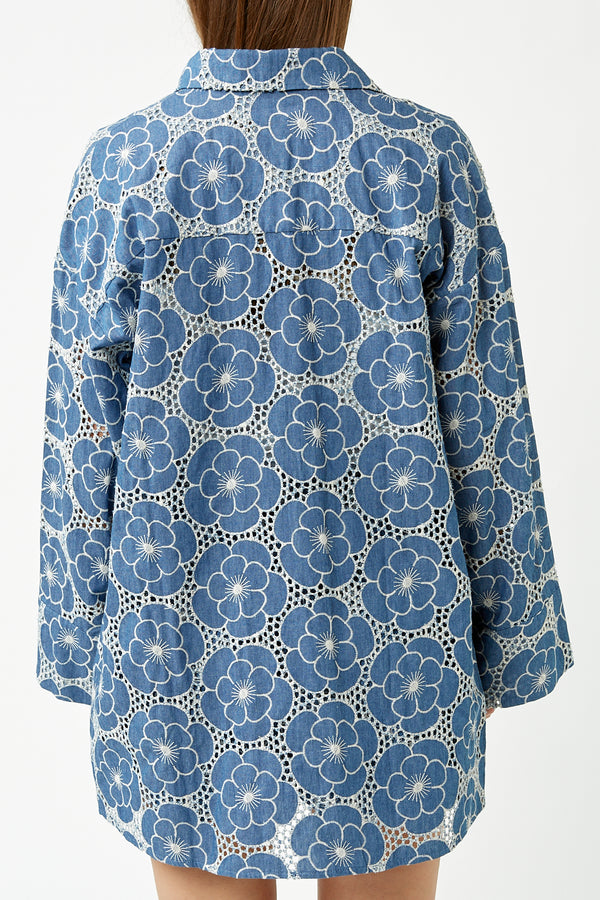 Blue Flower Jimea Shirt