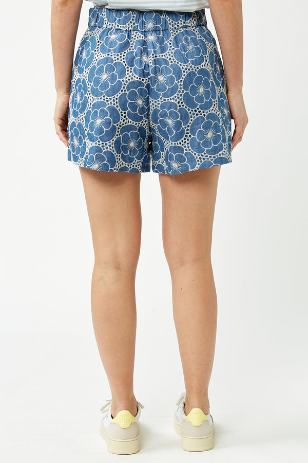 Blue Flower Jimea Shorts