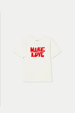Ecru Make Love T-Shirt
