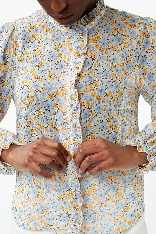 Zarani Apricot Blossom Floral Shirt