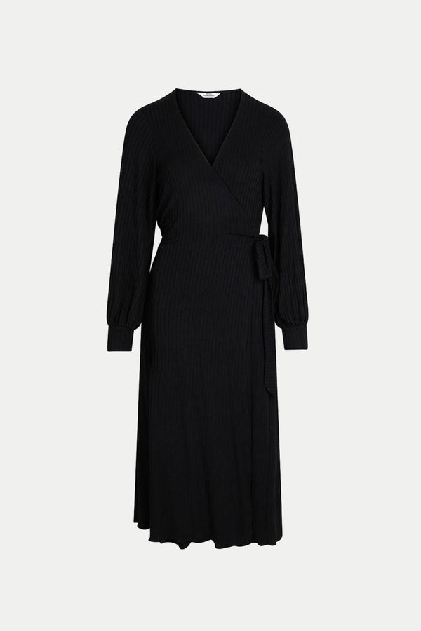 Black Solid Dina Dress