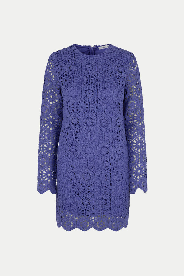 Crochet-look Lace Dress