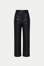 Black Bynne Straight Leather Pant