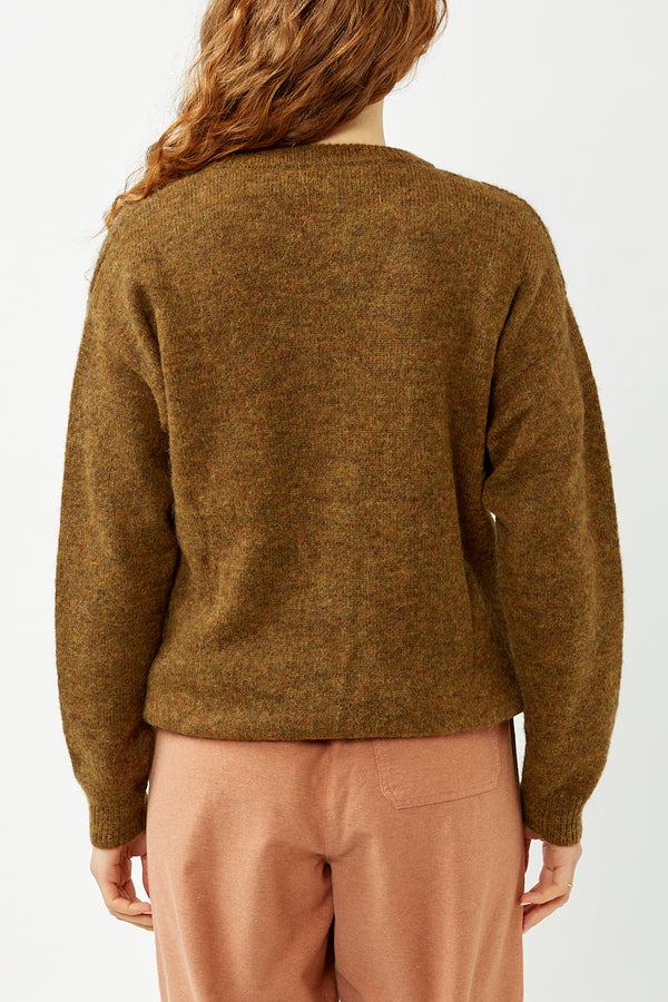 Brown Alpha Knit Cardigan