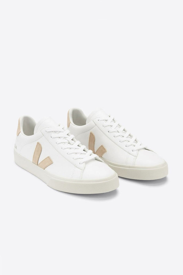 Extra White Almond Campo Chromefree Leather Trainer Womens