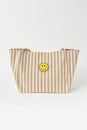Beige Smiley Thin Stripe Bag