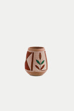 Terracotta small leaves Vase
