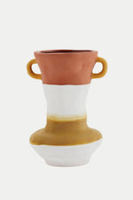 Terracotta white mustard Vase