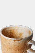 Rustic Cream Brown Chef Ceramics Cup & Saucer