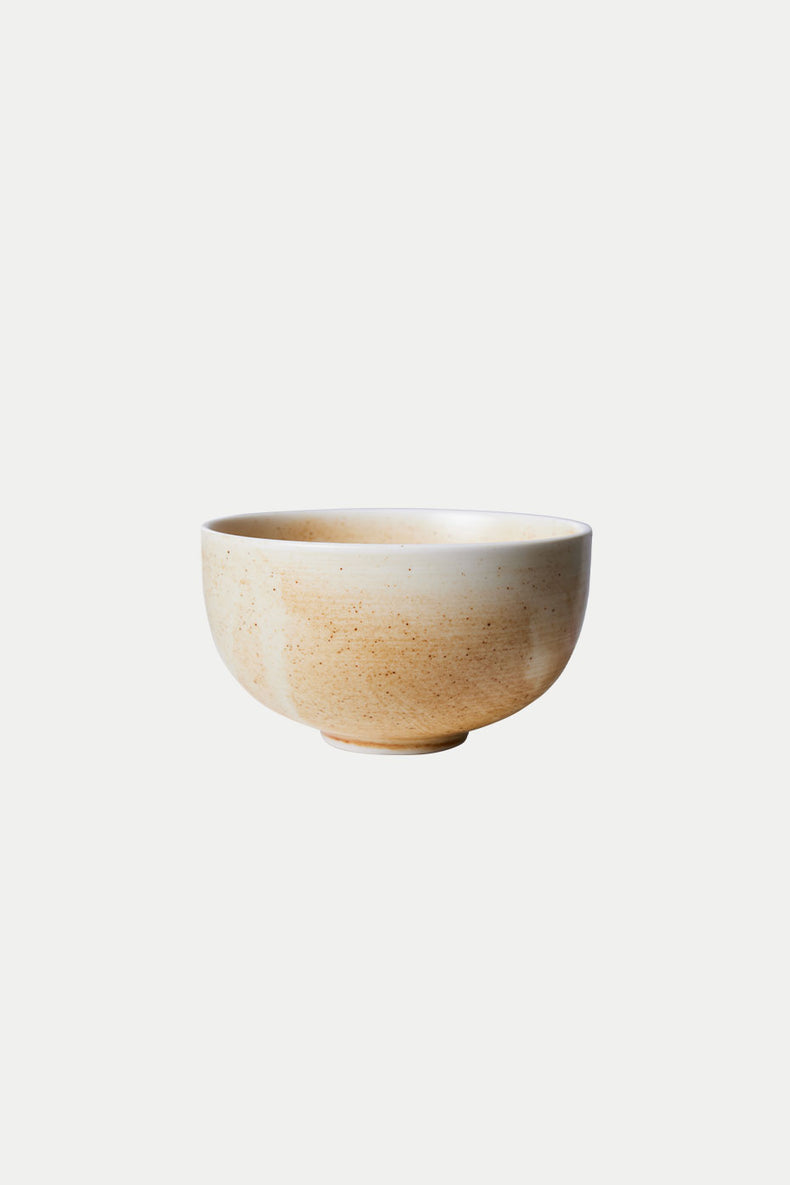 Rustic Cream Brown Chef Ceramics Bowl