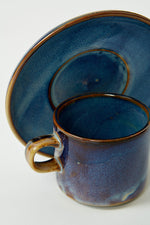 Rustic Blue Chef Ceramics Cup & Saucer