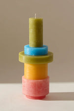 Pink & Yellow Candle Stack 03