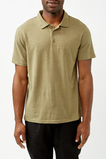 Khaki Hemp Polo Shirt