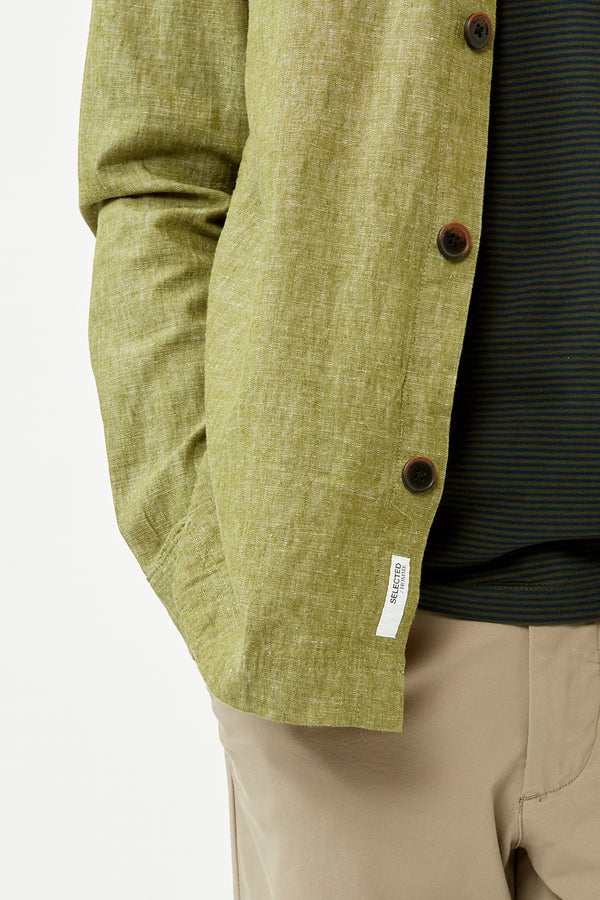 Olive Branch Blas Linen Overshirt