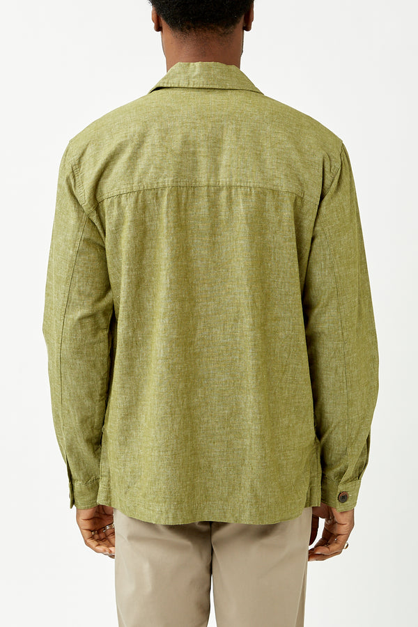 Olive Branch Blas Linen Overshirt