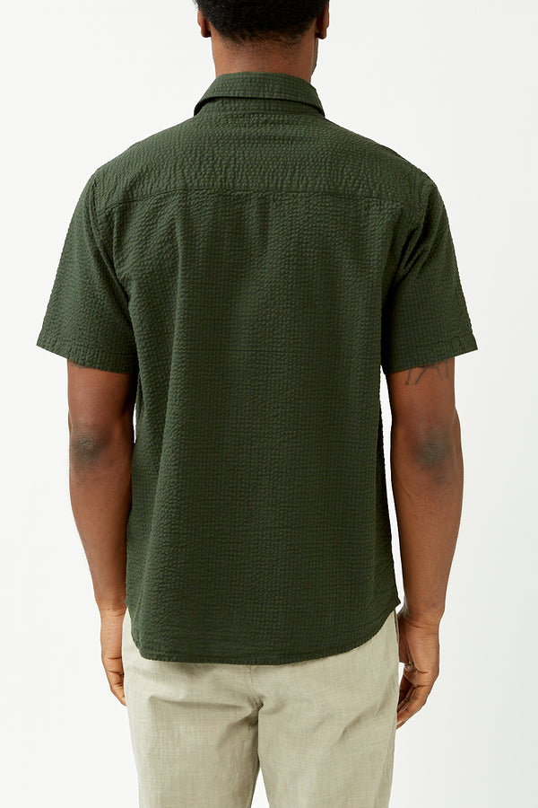 Green Seersucker Tom Shirt