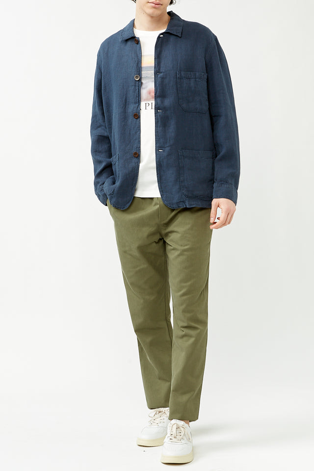 Navy Linen Labura Jacket