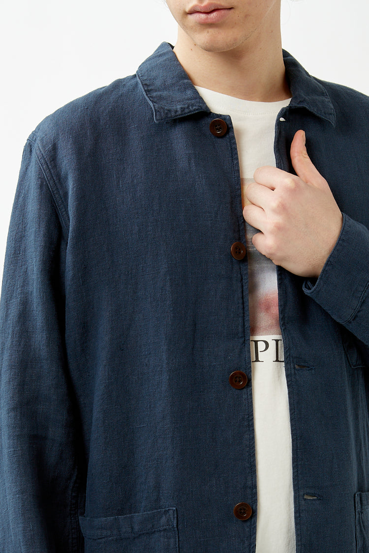 Navy Linen Labura Jacket