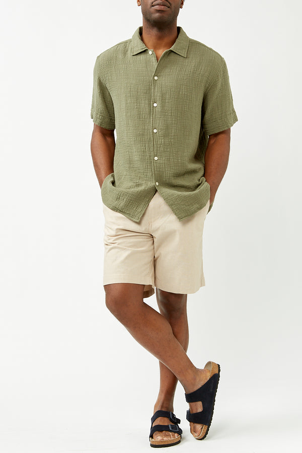 Olive Easy Short Sleeve Shirt