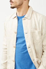 Light Feather Gray Linen Overshirt