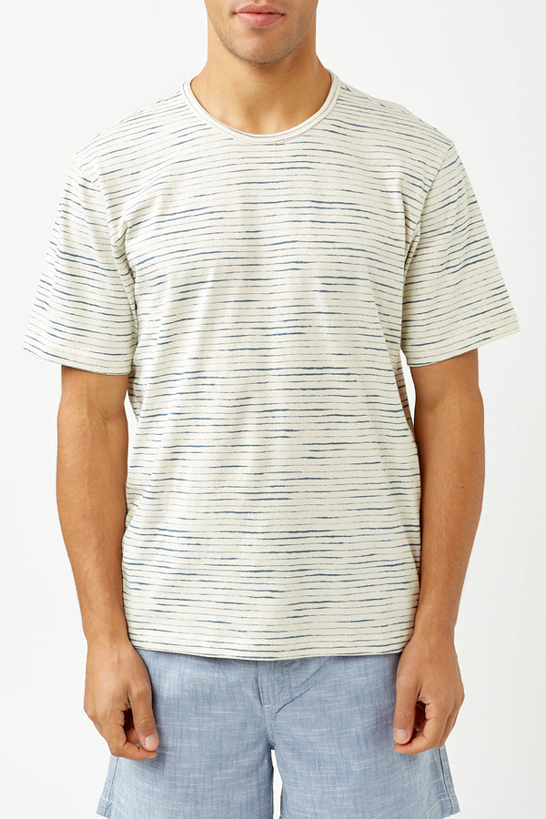 White Frequency Stripe Tee