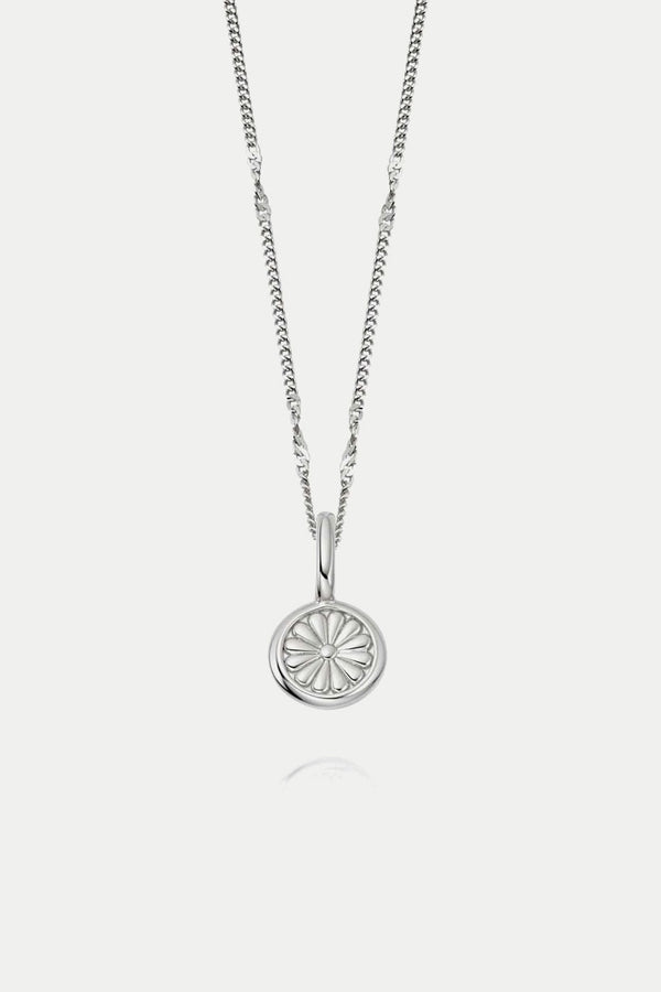 Silver Daisy Bloom Mini Pendant