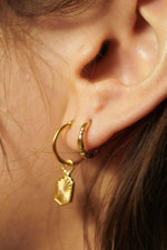 Gold Stacked Huggie Hoops