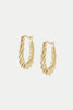 Gold Stacked Rope Creole Hoops