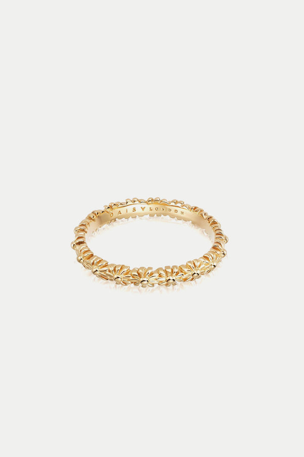 Gold Plate Iota Daisy Ring