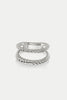 Silver Stacked Double Rope Ring