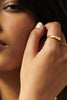 18ct Gold Plate Stacked Rope Signet Ring