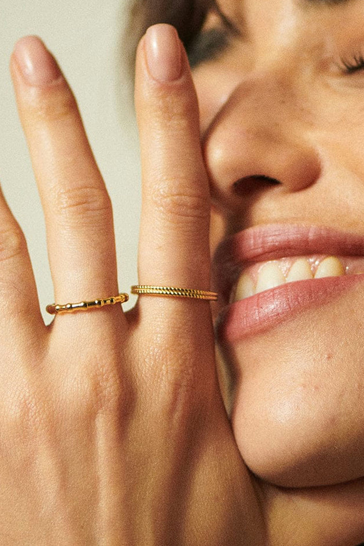 Gold Treasures Bobble Stacking Ring