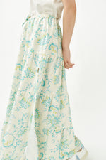 Blue Cairo Tiered Maxi Skirt