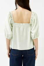 Sage Maisy Check Top