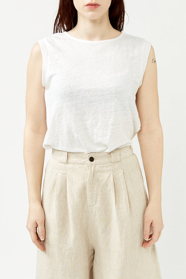 Bright White Loose Fold Up T-Shirt