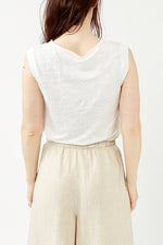 Bright White Loose Fold Up T-Shirt