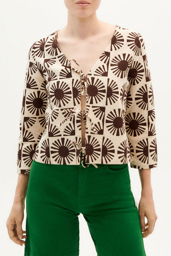 Brown Solet Alexandra Blouse