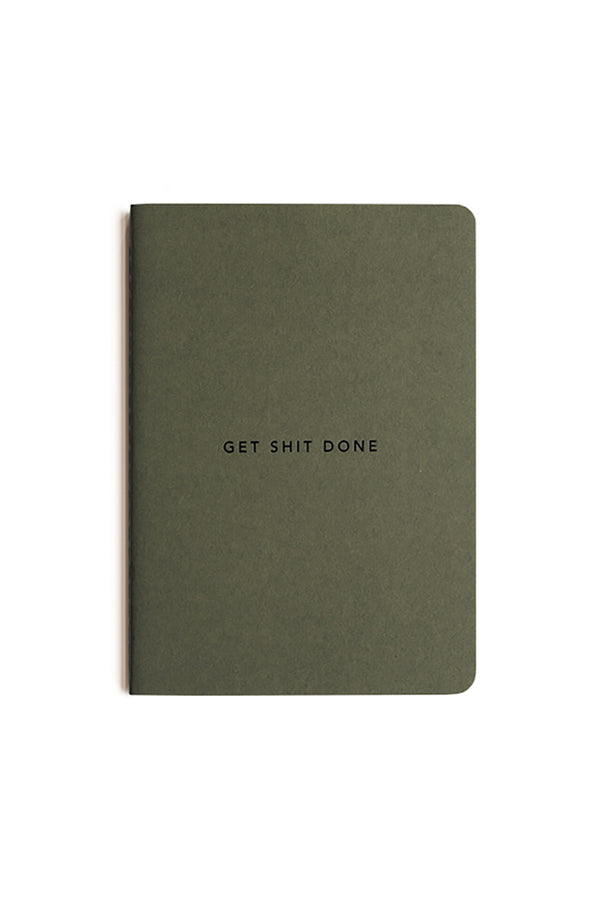 Khaki 'Get Shit Done' To-Do List A6 Notebook