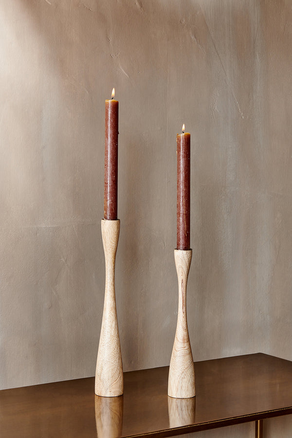 Himba Mango Wood Candlestick Large