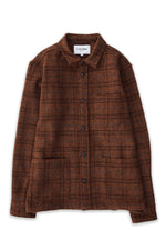 Brown Plaid Shetland Wool Jacket