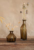 Coffee Brown Zaani Glass Vase Small