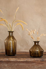Coffee Brown Zaani Glass Vase Medium