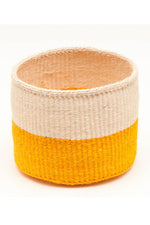 The Basket Room Orange Rukia Block Woven Basket (Medium)