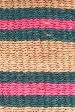The Basket Company Turquoise/Pink/Sand Ndoto Woven Basket