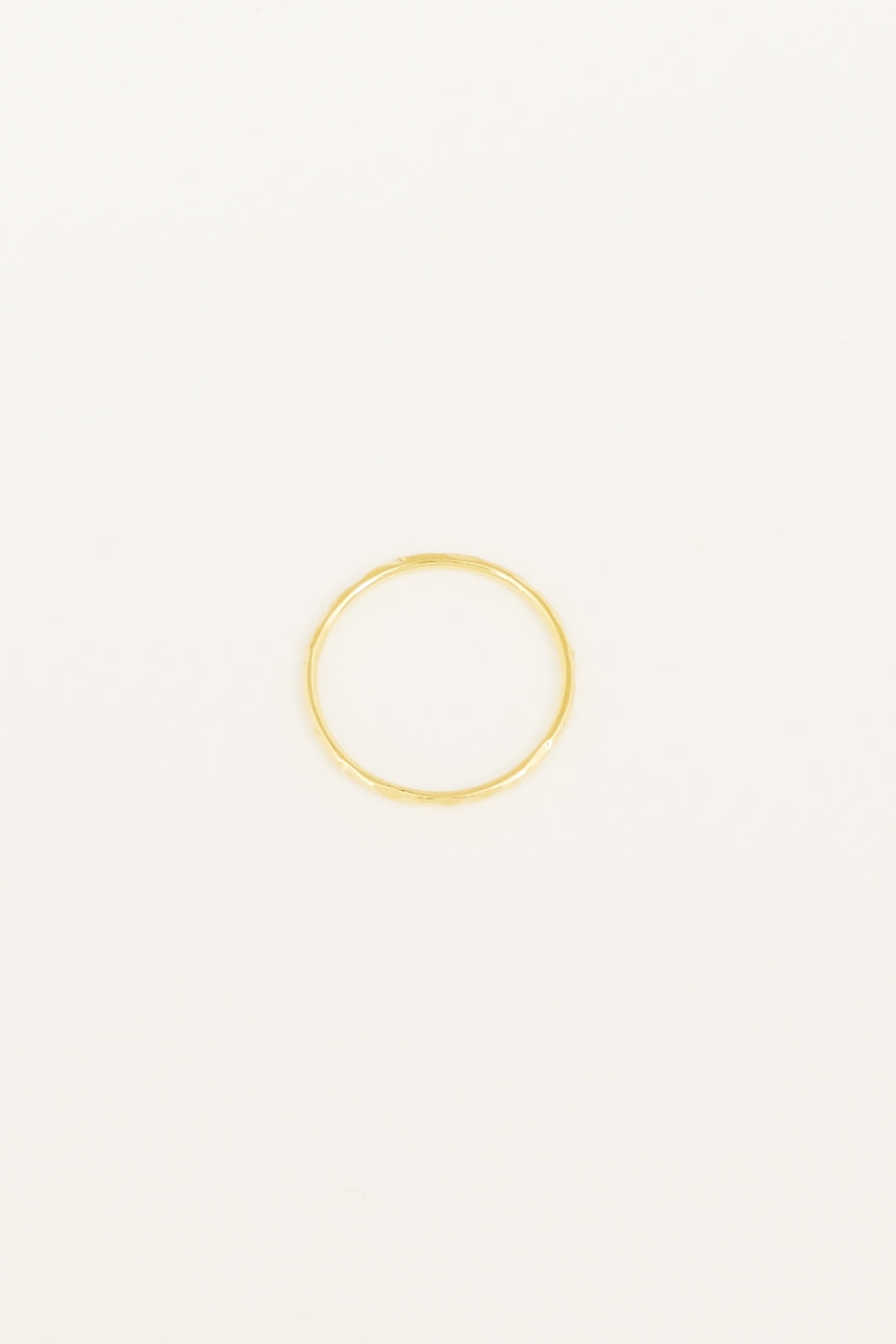 Gold Plated Hammered Stacking Ring