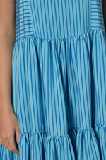 Mads Norgaard Blue Striped Ditzina Dress